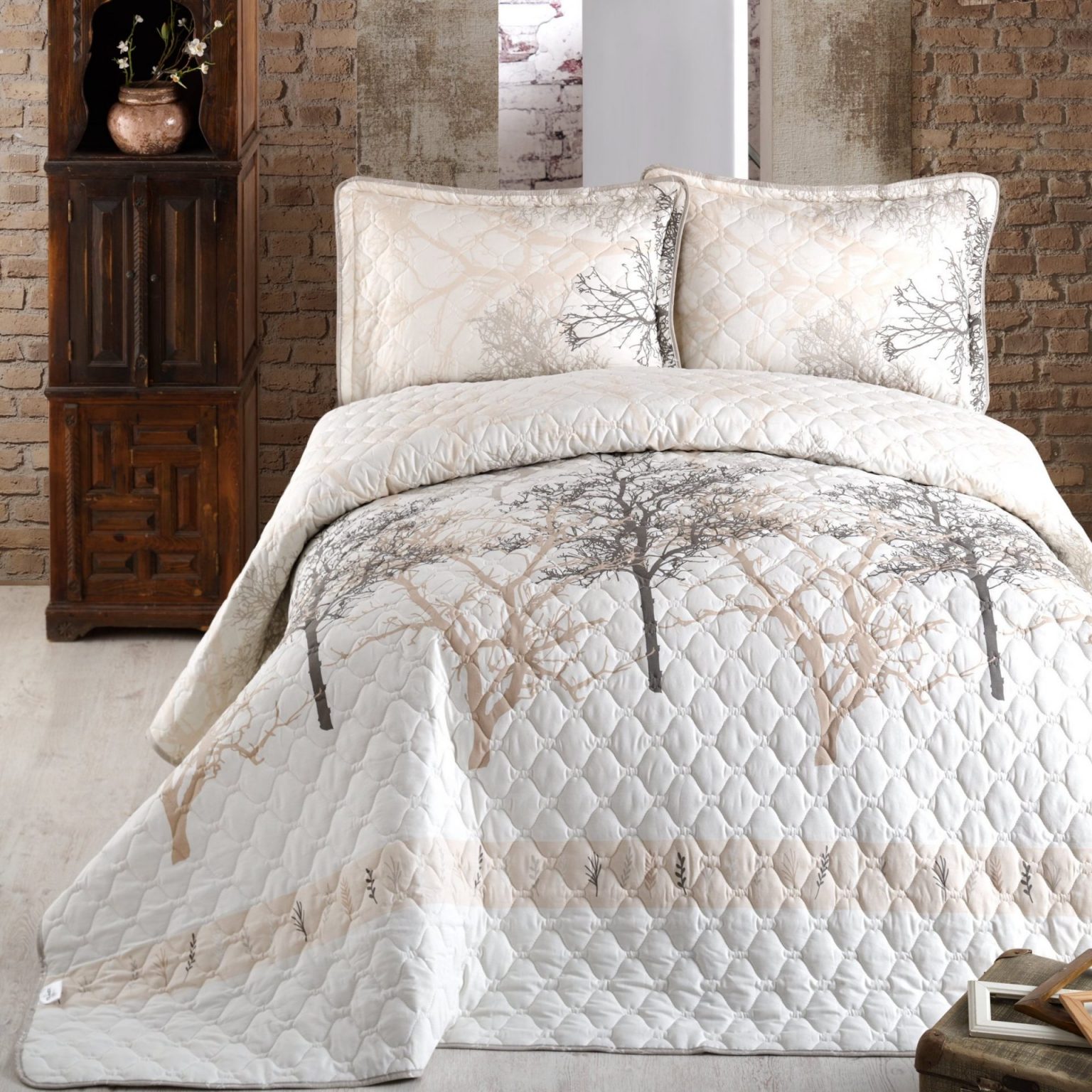 LUXURY Quilt Set Full/Queen Size(96"x90", White) Super Soft